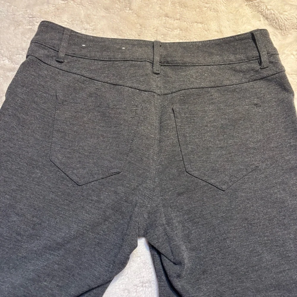 Cato Pants Size 2 Charcoal Grey Knit Straight Leg Rayon Nylon Spandex Versatile